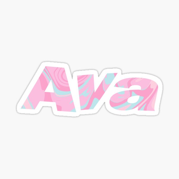 Ava Name Sticker For Sale By Treesappy Redbubble