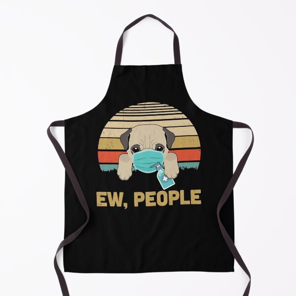 Item preview, Ew People Funny Vintage Retro Pug Mask Quarantine designed and sold by JohnnyBench73.