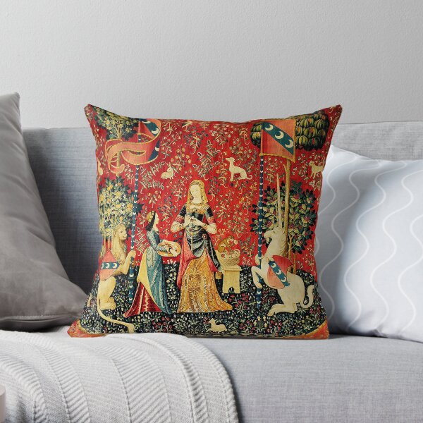 The Lady and the Unicorn: À Mon Seul Désir Throw Pillow