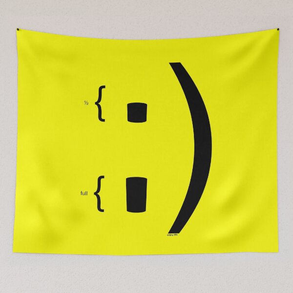 Item preview, glass half full wink smile designed and sold by sjaros.