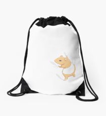 Climbing Hamster Drawstring Bag