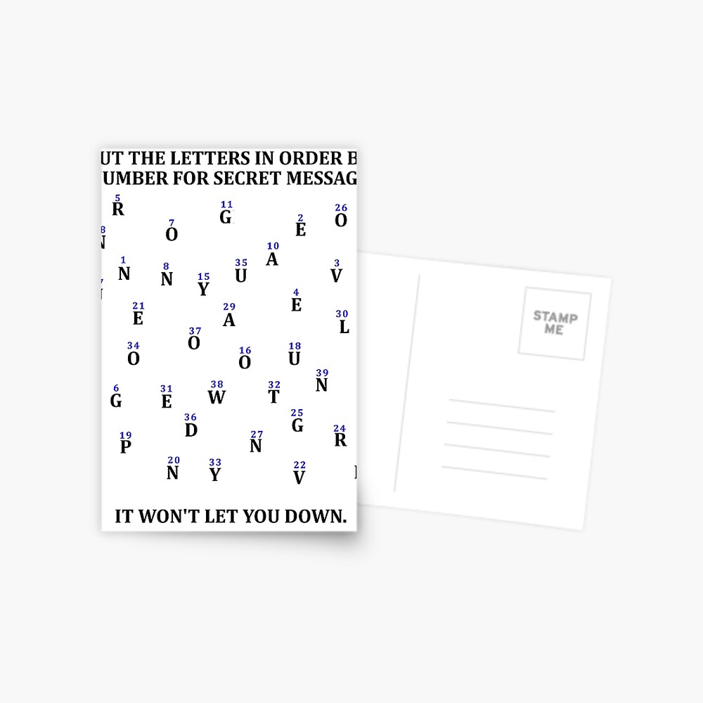 Rick Roll URL | Postcard