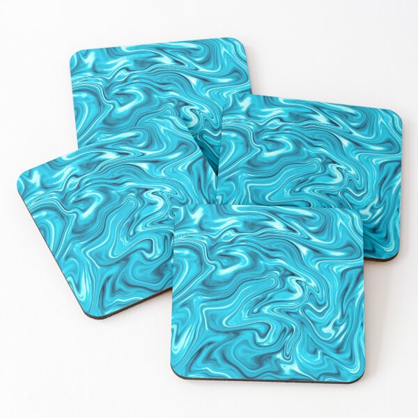 Item preview, Aqua Drama  - marble abstraction liquid psychedelic designed and sold by Muizz Shaikh.