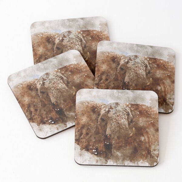 Item preview, Elephant watercolour digital portrait designed and sold by Gerald Waters.