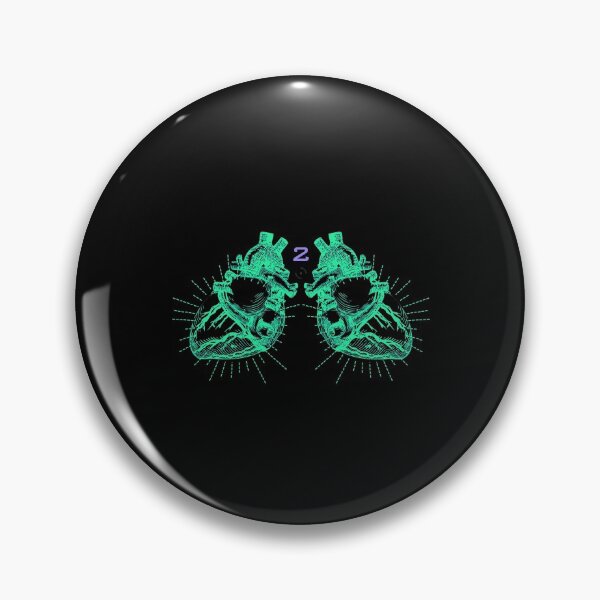 Aperçu de l'œuvre Coeur à coeur Medical Love Green & Purple créée et vendue par STATEOFUP.