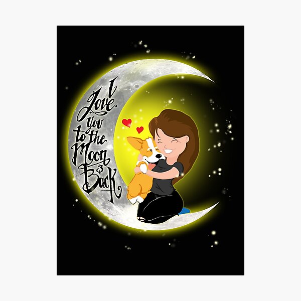 Artikelvorschau, Ich liebe Corgi zum Mond und zurück entworfen und verkauft von sotojacob.