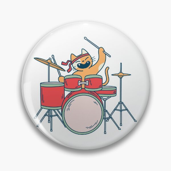 Item preview, Funny DRUMMER CAT designed and sold by Razan16.