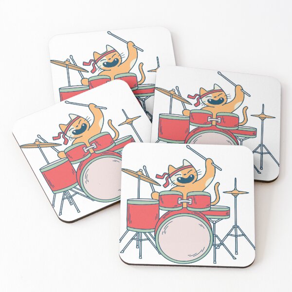 Item preview, Funny DRUMMER CAT designed and sold by Razan16.