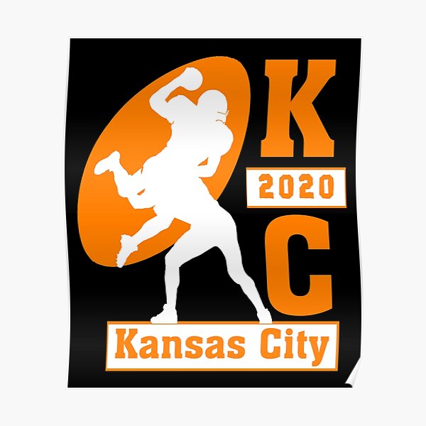Kansas City 2020 Vintage KC Football Missouri Retro Gift Poster