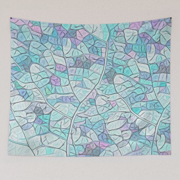 Item preview, Simplistic leaf structure pattern - graphic pastel art designed and sold by SulkaCreative.