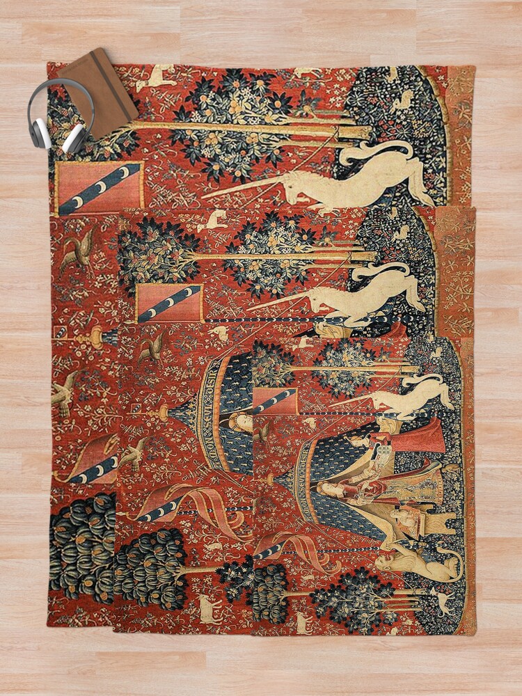 Alternate view of The Lady and the Unicorn: La Dame à la licorne Throw Blanket