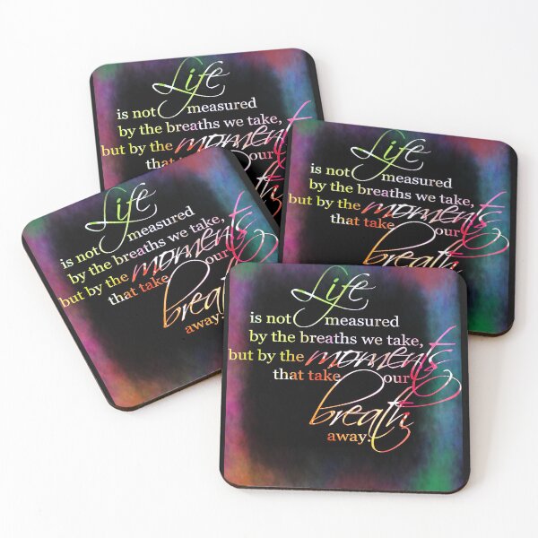Item preview, Life Is Not Measured By The Breaths We Take Motivational Quote Print designed and sold by Mary Riley.