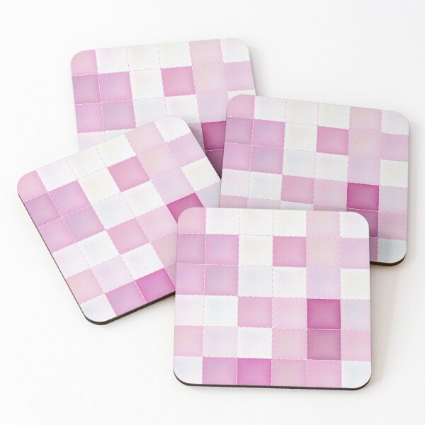 Item preview, Pink pastel checkered gingham pattern design designed and sold by anzus13carlett.
