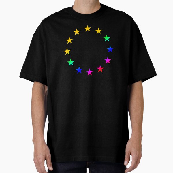 Vista previa del artículo con la obra «Arco iris de Europa estrellas de la UE», diseñado y vendido por GeogDesigns.