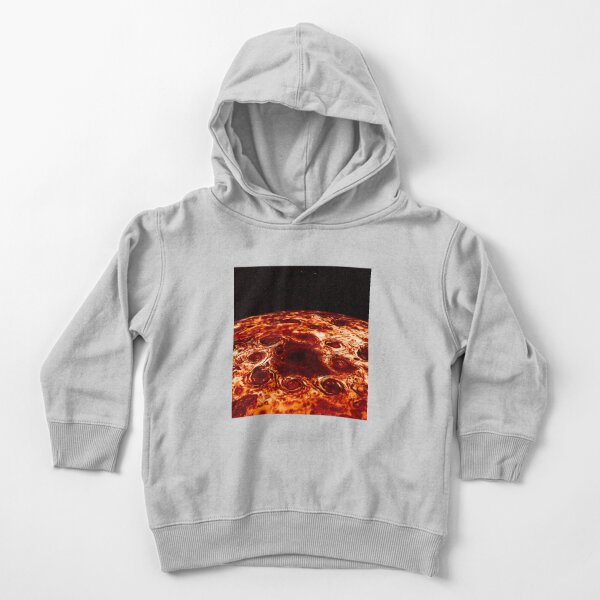 JIRAM imagery of Jupiter's north pole and its hypnotic, seemingly stable arrangement of eight cyclones around a central, large vortex Toddler Pullover Hoodie