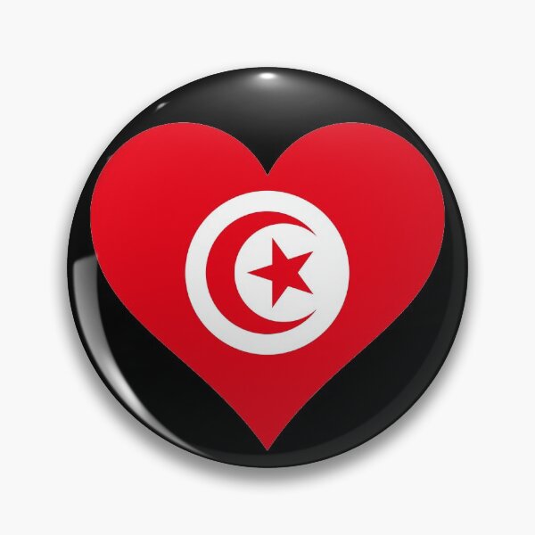 Item preview, Tunisia Tunisian flag flag heart designed and sold by GeogDesigns.