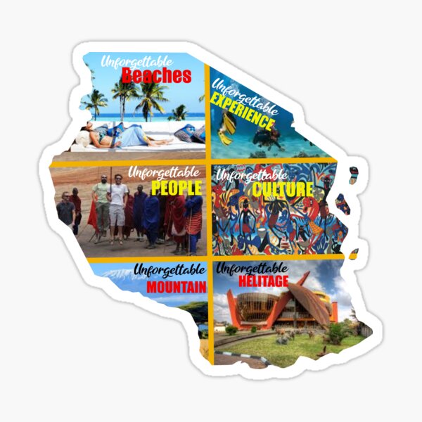 Tanzania map Sticker
