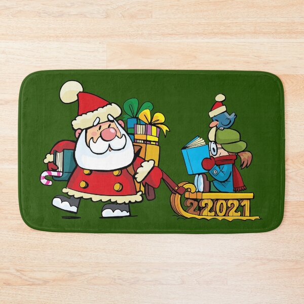 Item preview, Santa Claus pulls a sledge with a girl sitting a book designed and sold by duxpavlic.