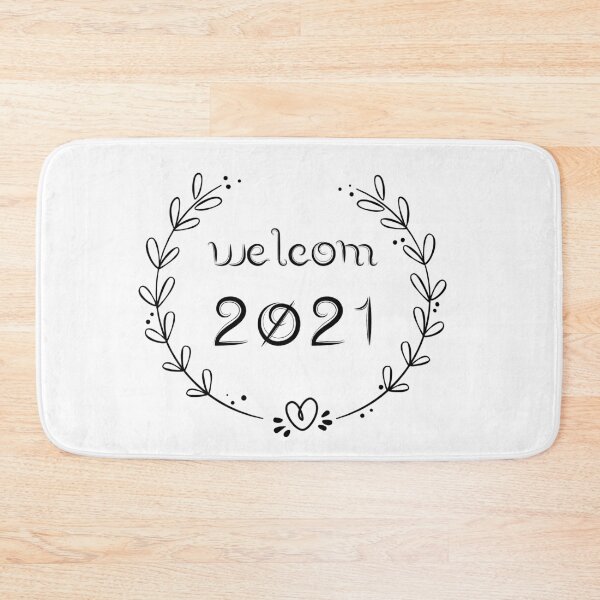 Item preview, WELCOM 2021 floral with cute heart designed and sold by FLASHOP.