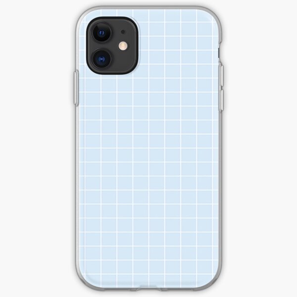 Blue Aesthetic Grid iPhone Soft Case