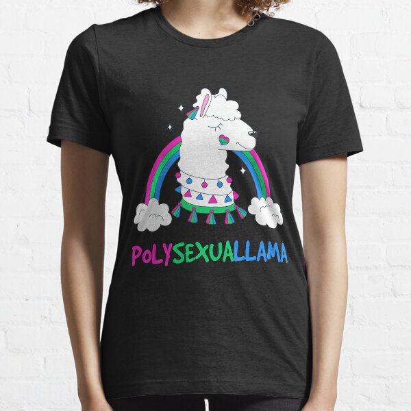 Polysexual Polysexuallama Polysexuality Pride Polysexual Llama Flag Polysexual Meme Essential T-Shirt