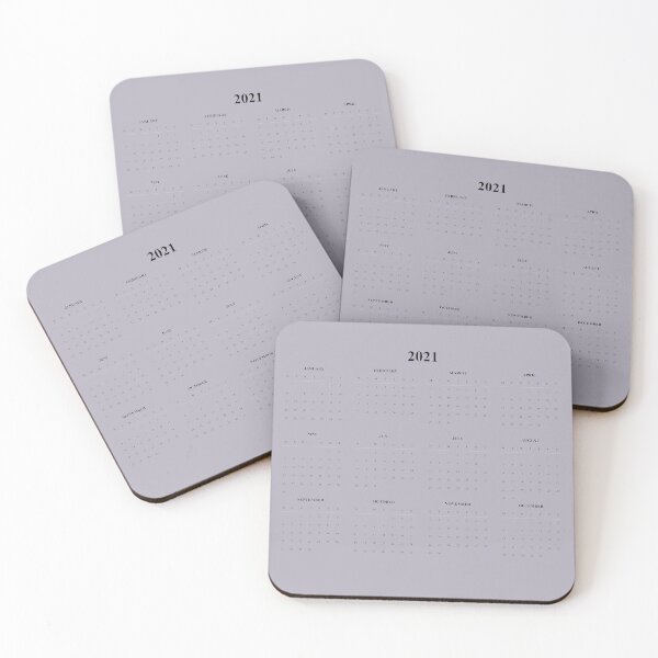 Item preview, Simple Calendar 2021- Balck text- Starting Monday designed and sold by CSouissi.