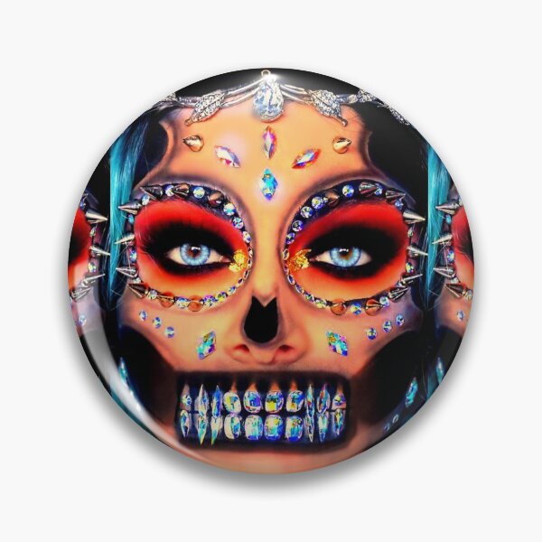 Item preview, Rhinestone Day of the Dead Painted Face designed and sold by FlaminRose.