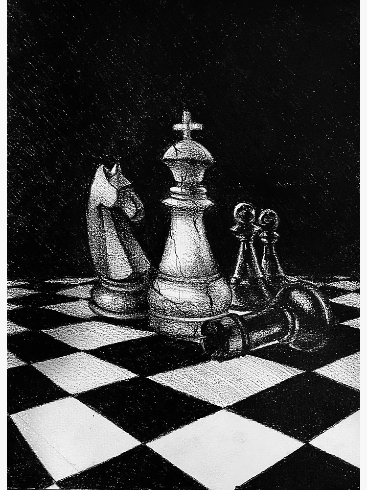 Pin by Emmy on A WORLD of COLOR  Black and white art drawing, Black and  white picture wall, Chess