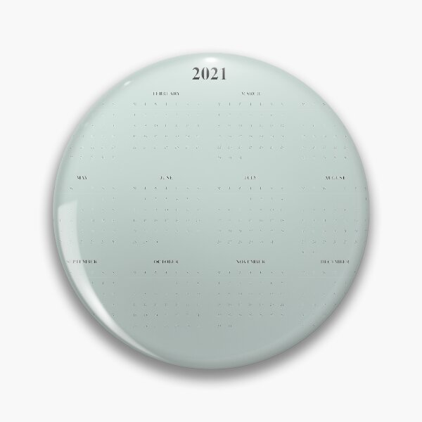 Artikelvorschau, Einfacher Kalender 2021 - Balck Text hellgrüner Hintergrund_ Ab Montag entworfen und verkauft von CSouissi.