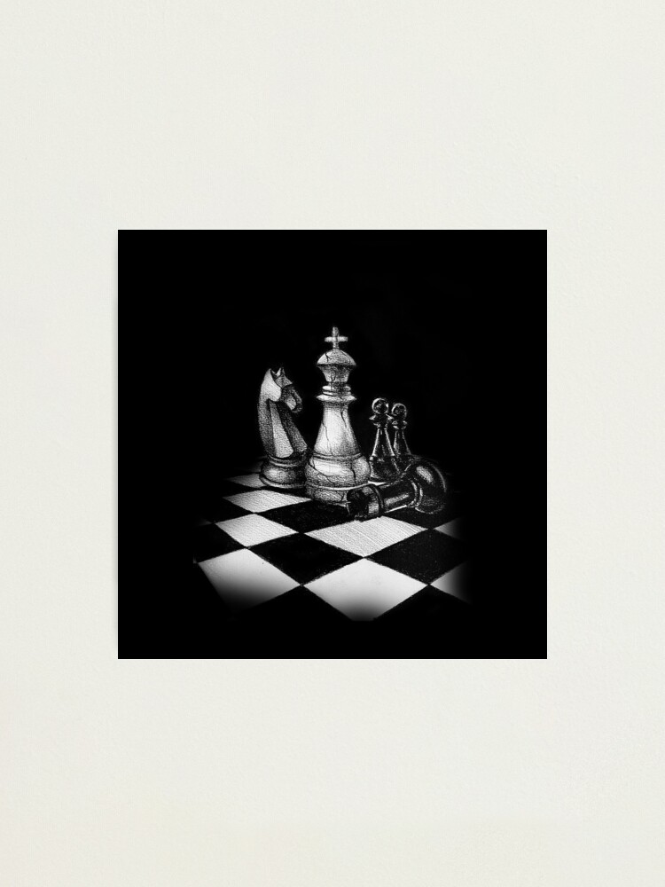 Chess Photography, Three Pieces, Chess Pion - California Wall Art Co.