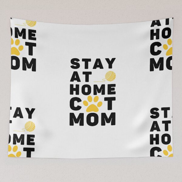Item preview, Stay At Home Cat Mom designed and sold by itsokaybyme.