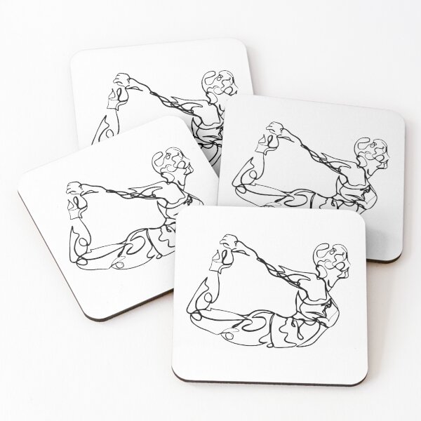 Item preview, Contour Line Yoga-Bow Pose 1 designed and sold by FranksArtWorld.