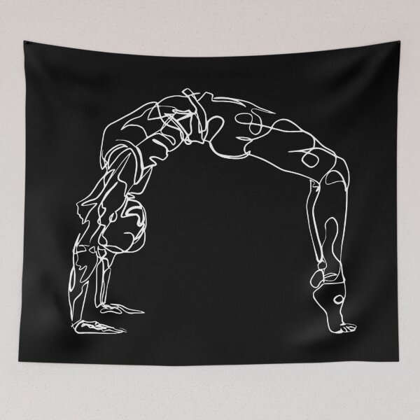 Item preview, Contour Line Yoga-Wheel Pose 1 (WI) designed and sold by FranksArtWorld.