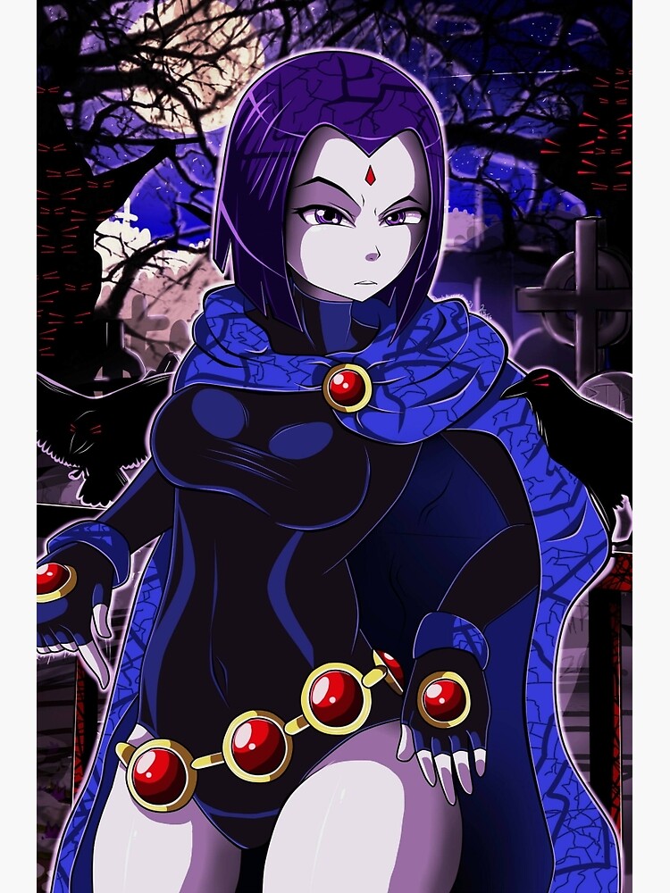 Teen Titans Raven Greeting Card By Darkmirroremo23 Redbubble
