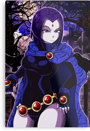 Teen Titans Raven Metal Print By Darkmirroremo23 Redbubble