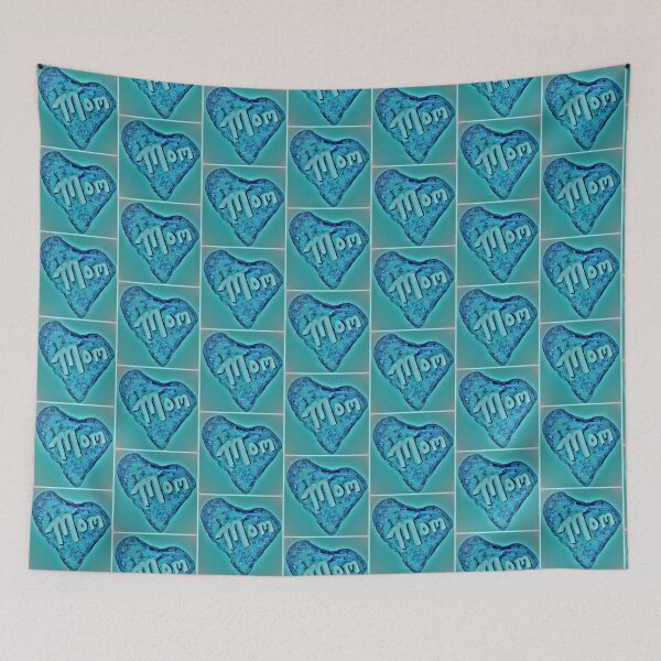Item preview, Mom Heart, Blue designed and sold by craftsbydaphy.