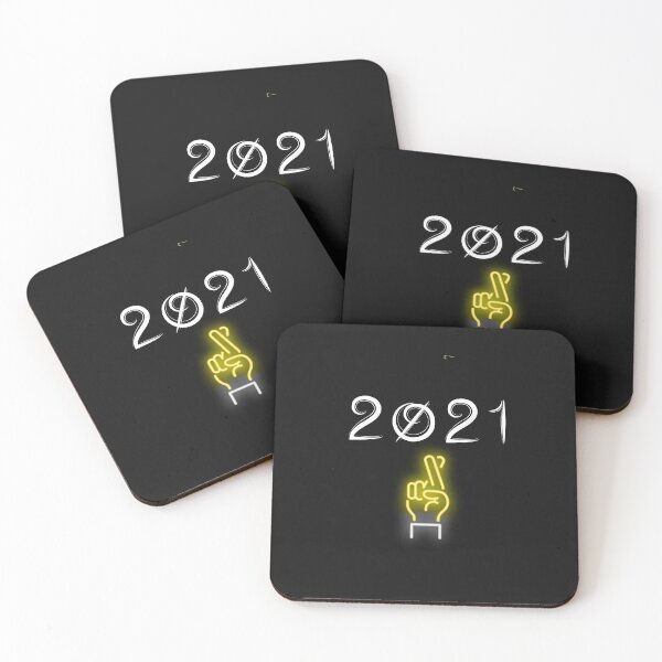 Item preview, Fingers Crossed 2021 neon effect designed and sold by FLASHOP.