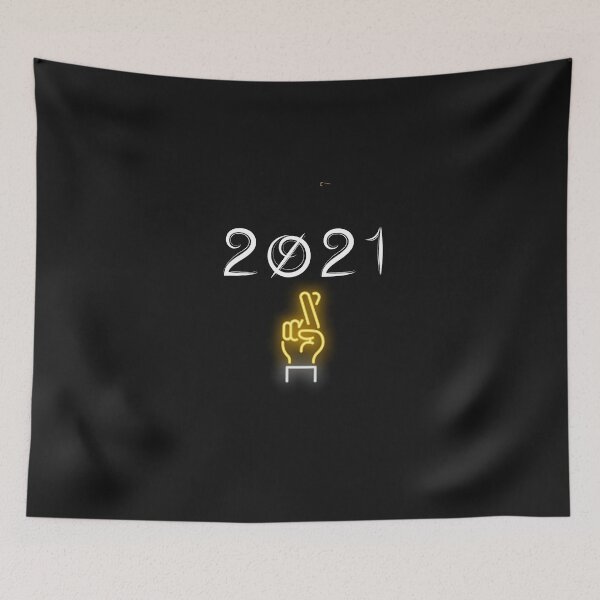 Item preview, Fingers Crossed 2021 neon effect designed and sold by FLASHOP.