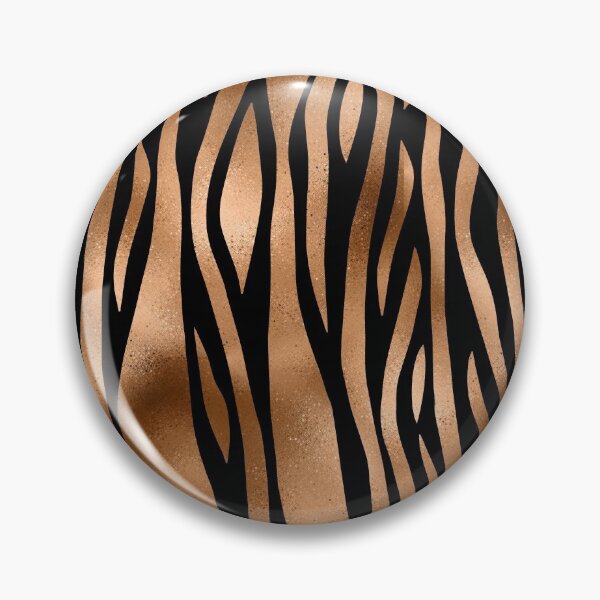 Item preview, Elegant Stylish Copper Black Zebra Stripes Animal Print designed and sold by tsuttles.