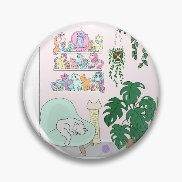 Item preview, Pastel room vintage toys plants shelf cats room decor designed and sold by My Dreamy Nostalgia.