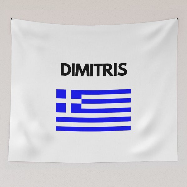 Item preview, Dimitris Greek Name with Greek Flag Design designed and sold by TheGreekGuy.