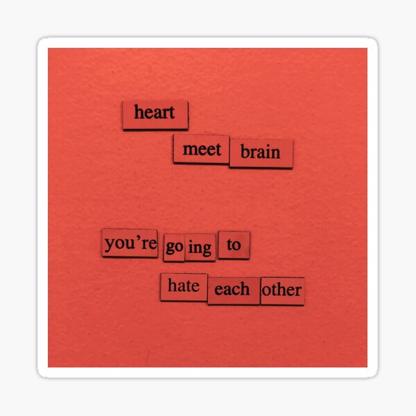 Heart Meet Brain Sticker
