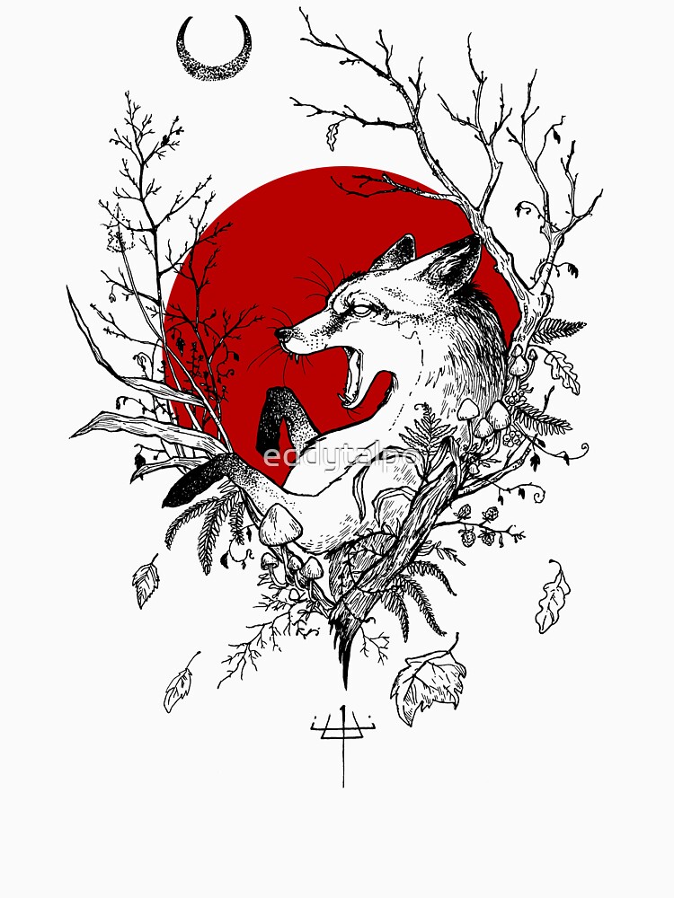 Red Fox Illustration Art by eddytalpo