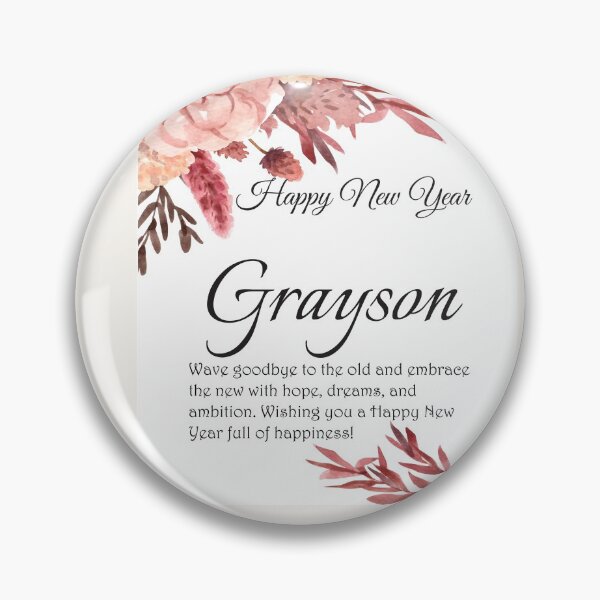 Item preview, Happy New Year Grayson. Personalized gift designed and sold by amrmab.