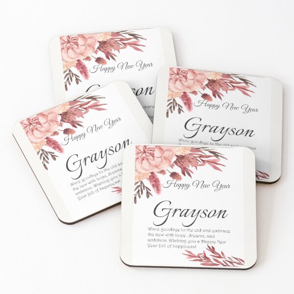 Item preview, Happy New Year Grayson. Personalized gift designed and sold by amrmab.