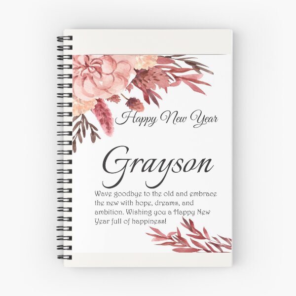 Item preview, Happy New Year Grayson. Personalized gift designed and sold by amrmab.