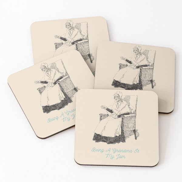 Item preview, Grandmother  in Chair Being a Grandma Is My Jam Quotes designed and sold by wodra.