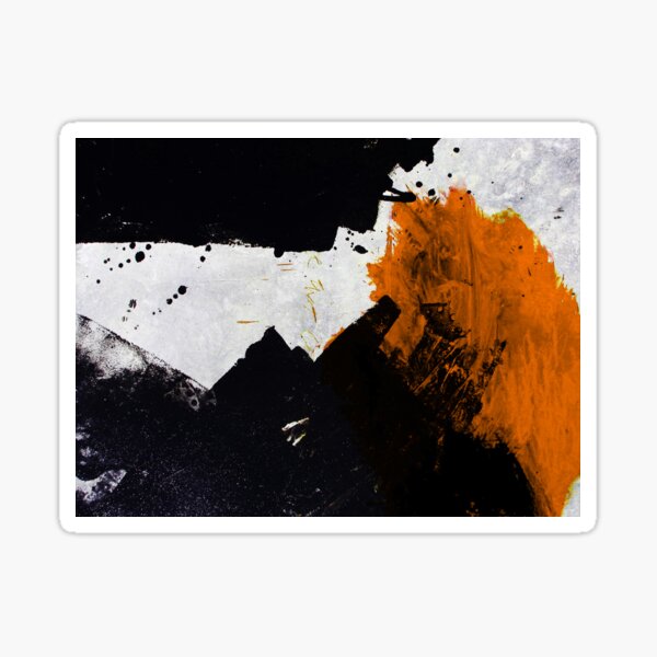 Minimal Orange on Black Sticker