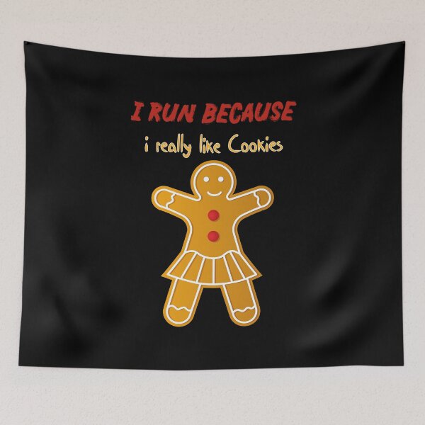Item preview, I Run Because I Really Like Cookies Funny quote with A Cookies Holiday design illustration   designed and sold by MerchSpot.