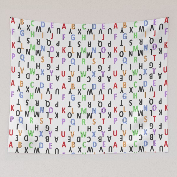 Item preview, colorful roman alphabet - white designed and sold by ZiphGames.